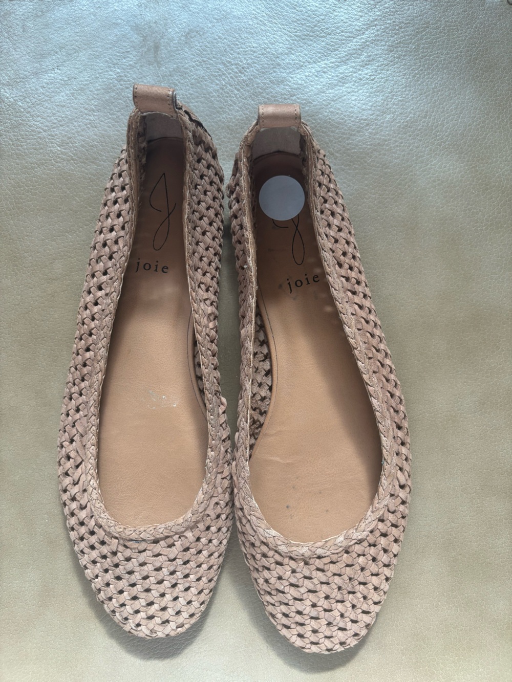 Joie Woven minimalist Ballet Flats in Tan Brown - Picture 2 of 5